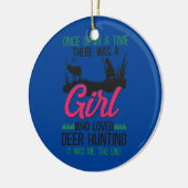 Buck Deer Hunter Girl  Keramisch Ornament (Links)