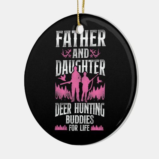 Buck Deer Hunter Hunter Vader Daughter Keramisch Ornament (Links)