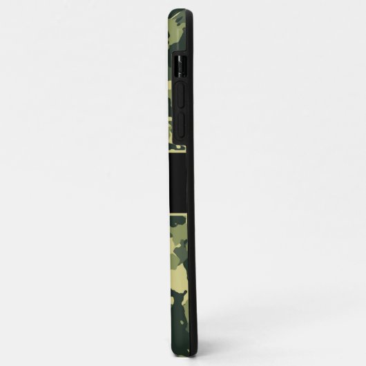 Buck Deer Hunting Green Camo Monogram Case-Mate iPhone Case (Achterkant/links)