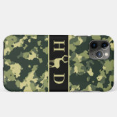 Buck Deer Hunting Green Camo Monogram Case-Mate iPhone Case (Achterkant (horizontaal))