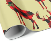 Buck Deer Hunting Red Black Pset Cadeaupapier (Rol Hoek)