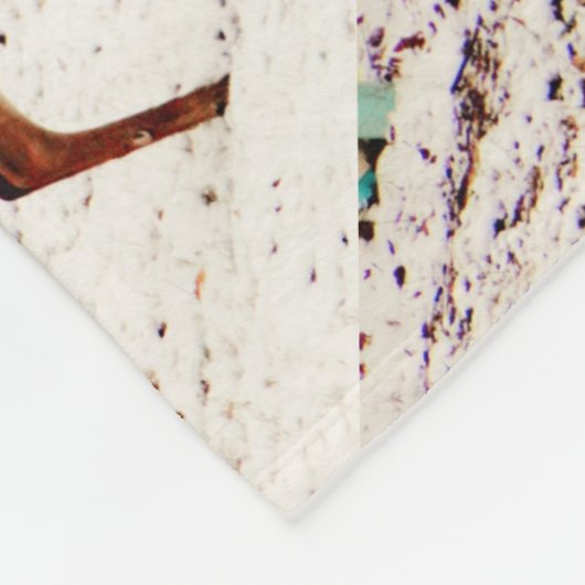 Buck Deer in de sneeuw Fleece Deken (Hoek)