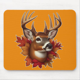 Buck Deer Omgeven Door Herfstbladeren Muismat