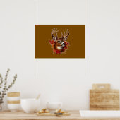 Buck Deer Omgeven Door Herfstbladeren Poster (Keuken)