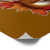 Buck Deer Omgeven Door Herfstbladeren Poster (Hoek)