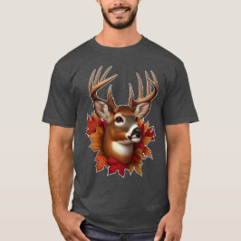 Buck Deer Omgeven Door Herfstbladeren T-shirt