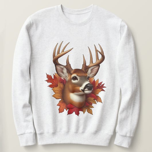 Buck Deer Omgeven Door Herfstbladeren Trui (Design voorkant)