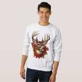 Buck Deer Omgeven Door Herfstbladeren Trui (Voorkant volledig)