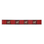 Buck Deer on Buffalo Pset Satin Ribbon Satijnen Lint (Voorkant)