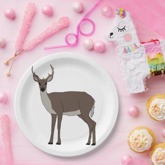 Buck Deer Papieren Bordje (Feest)
