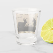 Buck Deer Silhouette Camo Trim - Gepersonaliseerd Shot Glas