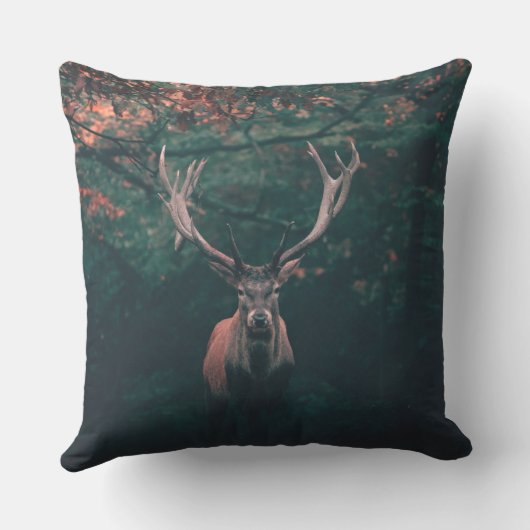 Buck Deer Wild Animal Kussen (Achterkant)