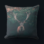 Buck Deer Wild Animal Kussen<br><div class="desc">Buck Deer Wild Animal Deze wilde buck foto is betoverend...  en de perfecte om naar huis te brengen. De bomen op de achtergrond verdwijnen in camouflage. U kunt het personaliseren door tekst toe te voegen.</div>