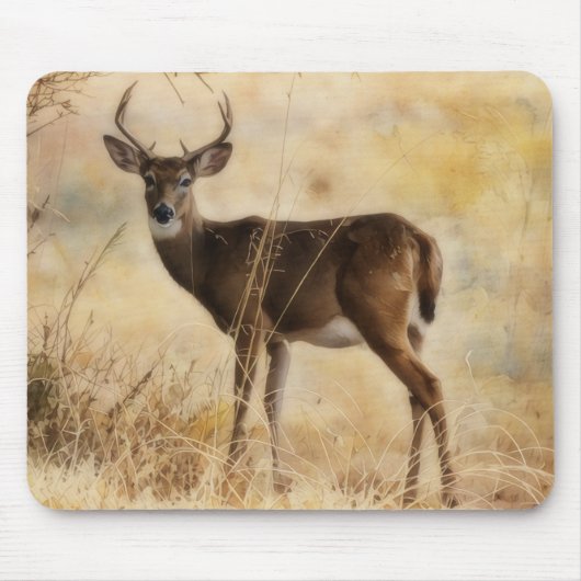 Buck Deer Wild Animal Mousepad Muismat (Voorkant)
