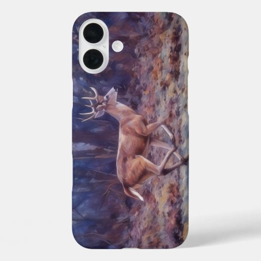 Buck Deer Wild Deer Art iPhone Case (Achterkant)