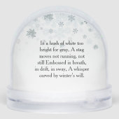 Buck Deer with With Poem  Snow Globe Sneeuwbol (Achterkant)