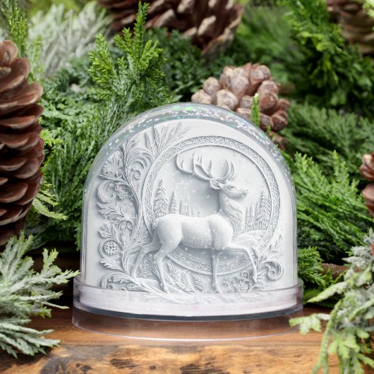 Buck Deer with With Poem  Snow Globe Sneeuwbol (Winter)