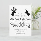 Buck & Doe, bruiloft Kaart (Staand voorkant)