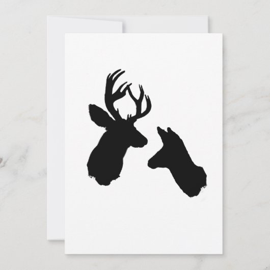 Buck & Doe, bruiloft Kaart (Achterkant)