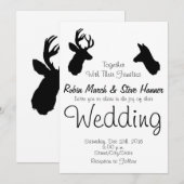 Buck & Doe, bruiloft Kaart (Voorkant / Achterkant)