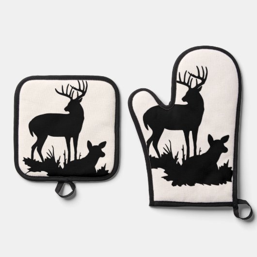 "Buck & Doe" Ovenwant & Pannenlap Set (Voorkant)