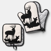 "Buck & Doe" Ovenwant & Pannenlap Set (Voorkant / Achterkant)