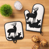 "Buck & Doe" Ovenwant & Pannenlap Set (Top down)