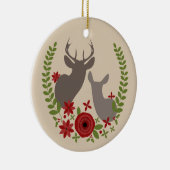 Buck & Doe Persoonlijke kerstversiering Keramisch Ornament (Rechts)