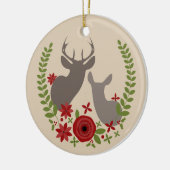 Buck & Doe Persoonlijke kerstversiering Keramisch Ornament (Links)