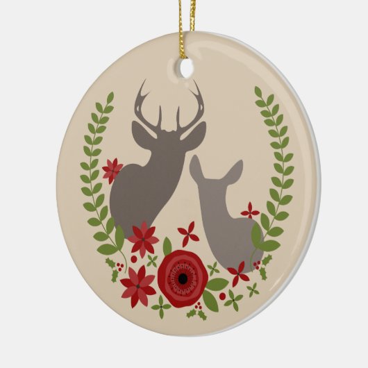 Buck & Doe Persoonlijke kerstversiering Keramisch Ornament (Links)