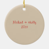 Buck & Doe Persoonlijke kerstversiering Keramisch Ornament (Achterkant)