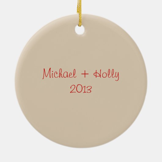 Buck & Doe Persoonlijke kerstversiering Keramisch Ornament (Achterkant)