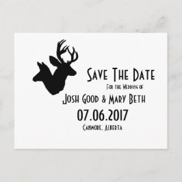 Buck & Doe Silhouette, Bruiloften Datum Briefkaart
