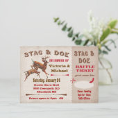 Buck en Doe kaartje en uitnodiging voor het vervoe (Staand voorkant)