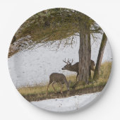 BUCK EN DOE PAPIEREN BORDJE (Voorkant)