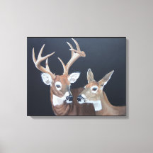 Buck en Doe Whitetail Deer