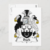 Buck Family Crest Briefkaart (Voorkant / Achterkant)