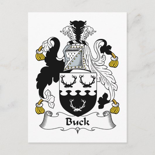 Buck Family Crest Briefkaart (Voorkant)