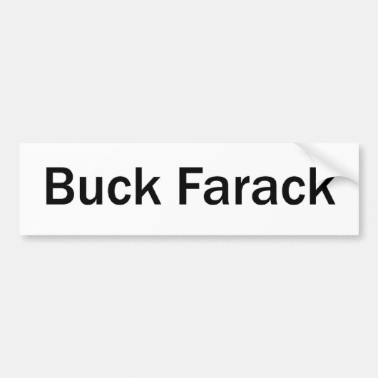 Buck Farack Bumpersticker (Voorkant)