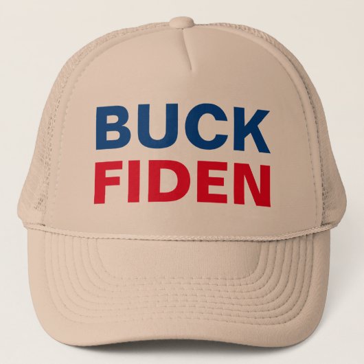Buck Fiden Gedrukt op Trucker Hat Pet (Voorkant)