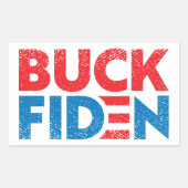 Buck Fiden grappigs anti Biden pro Trump Rechthoekige Sticker (Voorkant)