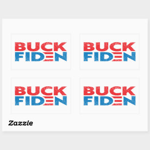Buck Fiden grappigs anti Biden pro Trump Rechthoekige Sticker