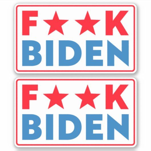 Buck Fiden grappigs anti Biden pro Trump Sticker (Voorkant)
