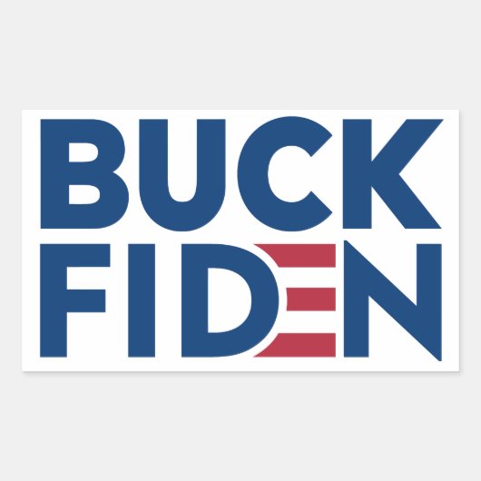 Buck Fiden Slogan Chant Anti Joe Biden Rechthoekige Sticker (Voorkant)