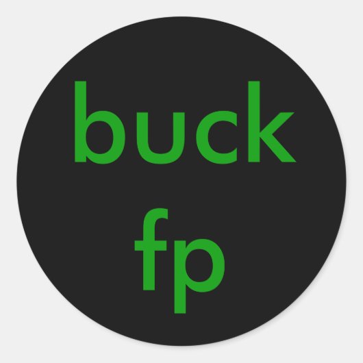 buck fp ronde sticker (Voorkant)