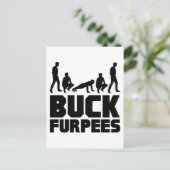 Buck Furpees — Burpees Fitness Briefkaart (Staand voorkant)