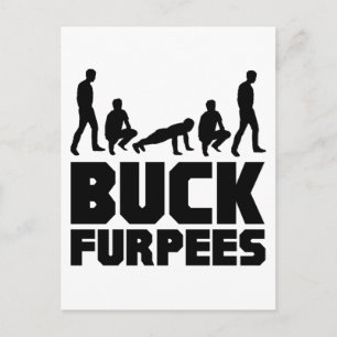 Buck Furpees — Burpees Fitness Briefkaart