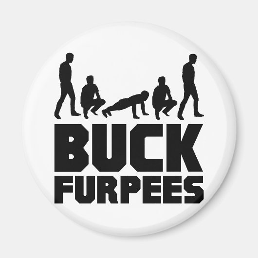 Buck Furpees — Burpees Fitness Magneet (Voorkant)