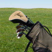 Buck Head Burlywood Golf Head Hoesje Golfheadcover (Insitu)