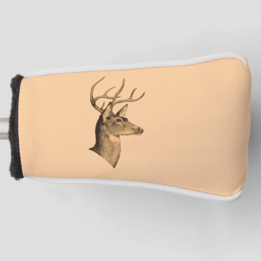 Buck Head Burlywood Golf Head Putter Hoesje Golfheadcover (Voorkant)